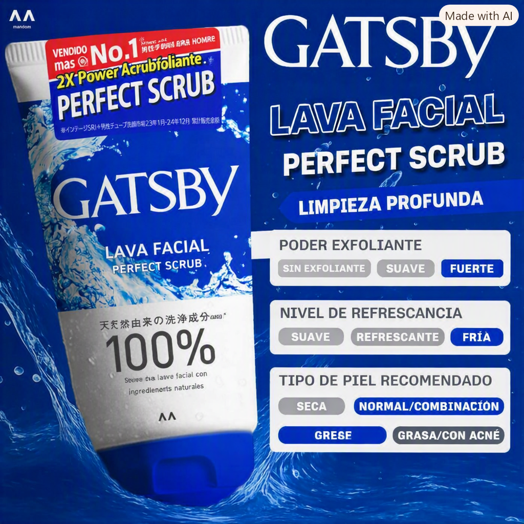atsby Facial Wash Perfect Scrub 130g (for men)