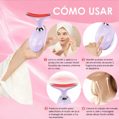 7-in-1 Ionic Massager – Facial Firming Device – Black