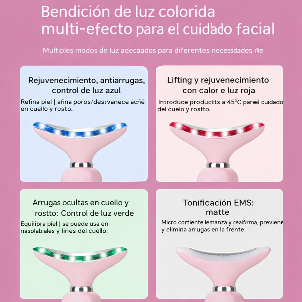 Masajeador Facial multifuncion Luz Led